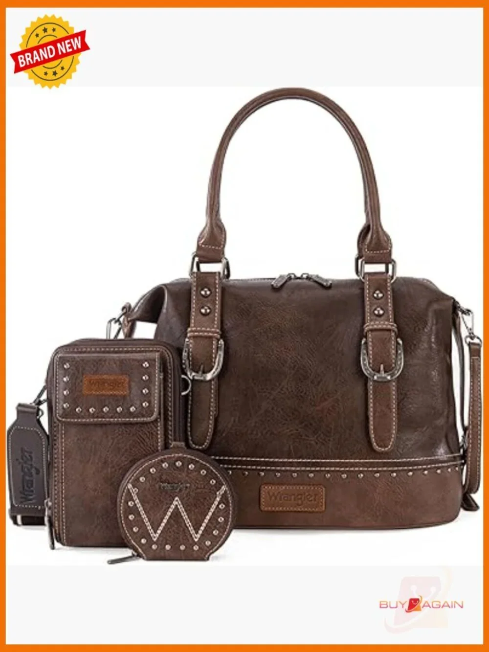 3 Piece Doctor Bag Set Satchel Top Handle Shoulder Bag Purse Set with Cell